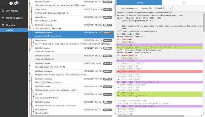 Image of log commit